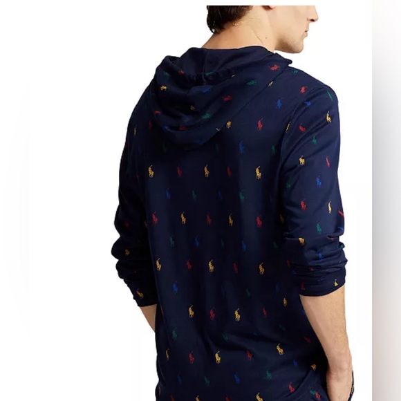 POLO RALPH LAUREN Men's Printed Sleep Hoodie - Picture 2 of 2